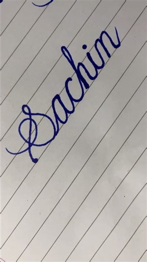 Sachin Name in Cursive Writing #shorts #reels #shortsfeed #viral #trending