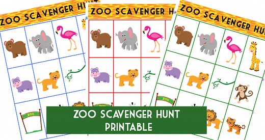 Zoo Scavenger Hunt Printable - eLeMeNO-P Kids