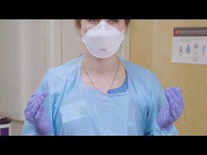 Donning with a used N95 respirator