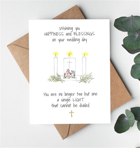 Catholic Wedding Card, Holy Matrimony Sacrament Cards, Christian Celebrations, Unity Candle Art - Etsy