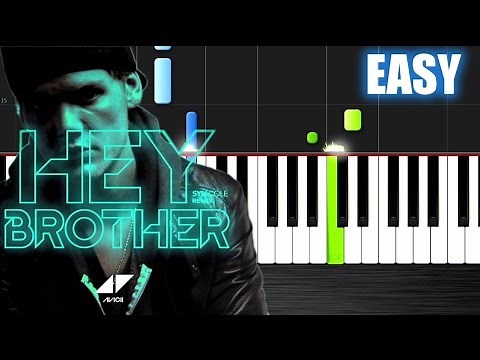 Avicii - Hey Brother - EASY Piano Tutorial by PlutaX - Synthesia