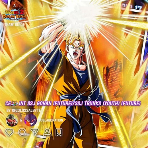 Byte on Instagram: "CE LR INT SSJ Gohan (Future)/SSJ Trunks (Youth) (Future)'s team guide is here! . I've got no clue why they decided that this guy was going to get the SSJ4 Gogeta animation treatment but I really have no clue how well they'll age since Gohan feels very squishy even post revive buff... . Thanks to @your_boi_luis_ for collaborating with me on this post! . . . [TAGS] #dragonballlegends #dokkanbattle #dragonball"