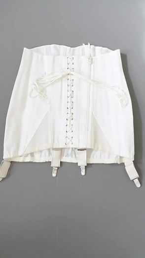 C1990s Spencer Vintage White Herringbone Corset Girdle