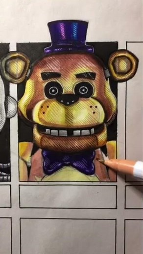 Drawing Golden Freddy from FNAF