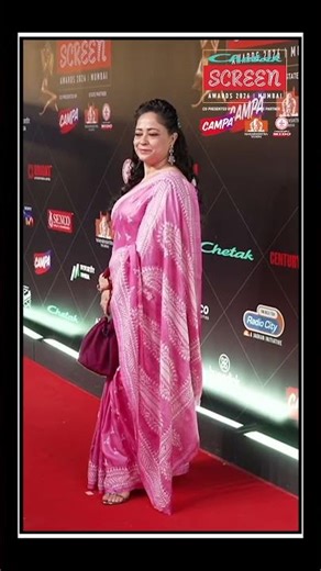 Sheeba Chaddha Shines In A Pink Saree At Screen Awards | #chetakscreenawards
