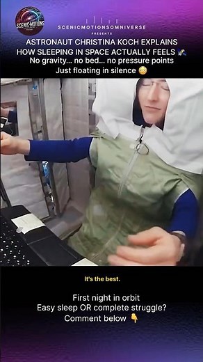 How Astronauts Sleep in Space 🛰️ Microgravity Explained (Christina Koch NASA)