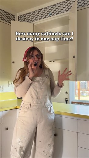 Haley Orrock on Instagram: "I actually thought I would be able to rip out the entire kitchen in 2 hrs 🤡 Cottage core kitchen loading!! #diy #kitchenrenovation #kitchen"