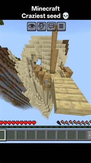 Minecraft Craziest seed 💀 #shorts #short #minecraft #gaming #typography