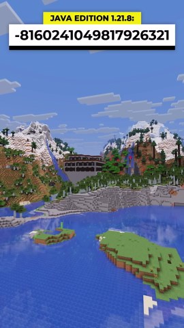 Minecraft mansion between two mountains! (Java Edition seed)