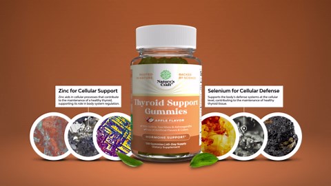 Natures Craft Vegan Thyroid Support Gummies w/ Zinc & Selenium for Healthy Thyroid Function, 120 Ct