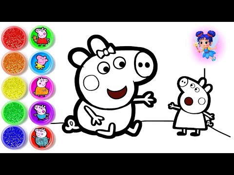How to draw Peppa Pig and Baby EVIE Pig for kids