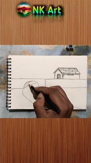 Nature Drawing, Simple Drawing, Easy Drawing 🎨🖌️ #drawing #art #sketch #shorts