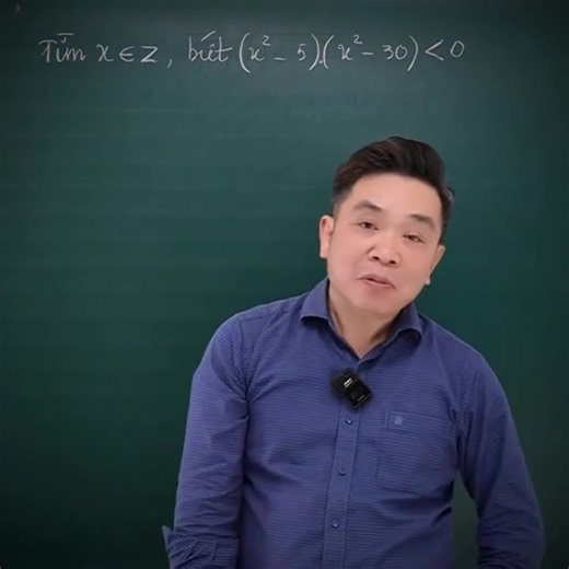 Bài toán lớp 6: Giải bất phương trình tích (x^2-5)(x^2-30)