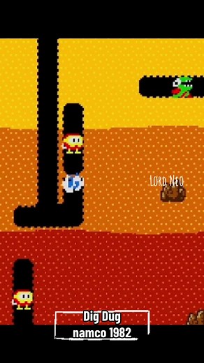 Lord Neo - Dig Dug Arcade Gameplay | Retro Gaming 1982