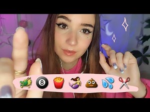 ASMR: EMOJI CHALLENGE 🐲🍟💩✂️