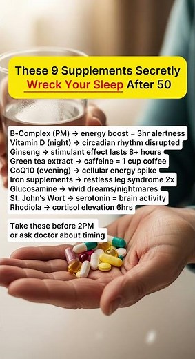 These 9 Supplements DESTROY Your Sleep After 50 (Stop Taking at Night!)