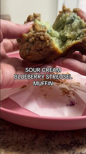 Sour cream blueberry muffins