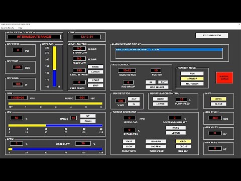 BWR Nuclear Plant Simulator Tutorial - 2/5 Reactor Heatup