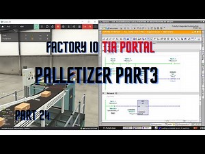 Factory IO Part 24 - Factory IO Scene Palletizer part 3- Programming Tutorial TIA Portal v16 S7-1500