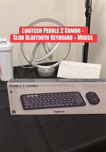 Logitech Pebble 2 Combo — slim Bluetooth keyboard mouse with customizable shortcuts, multi-device switching, and quiet typing. ⌨️ #Logitech #Pebble2Combo #WirelessKeyboard #QuietMouse #DeskSetup