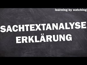 Sachtextanalyse schreiben einfach erklärt!