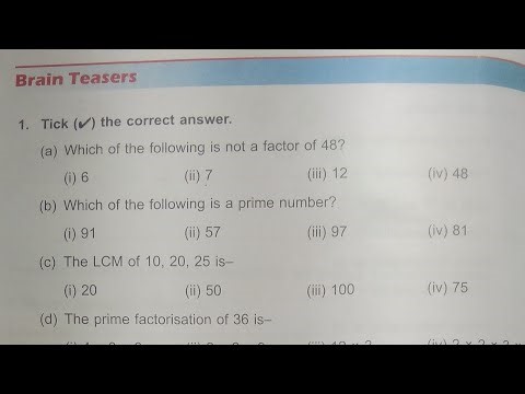 Dav Public School Class 5 Math Unit 3 Brain Teasers || Multiples And Factors || ‪@madhubanclasses‬