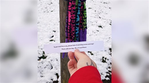 Have you seen these? | Oak Ridge mystery scarves inspiring kindness
