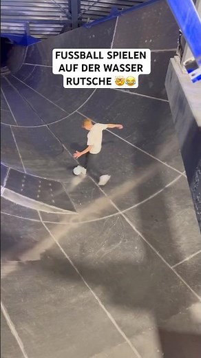 Playing football on the water slide! 🤯 #jannikfreestyle