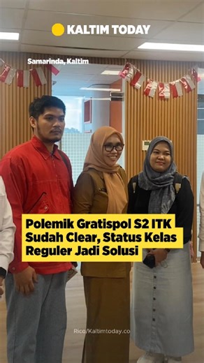 Kaltim Today on Instagram: "Polemik pembatalan program Gratispol terhadap Mahasiswa S2 Kelas Eksekutif Institut Teknologi Kalimantan (ITK) akhirnya menemukan titik terang. Sebelumnya tersandung Pergub No 24 Tahun 2025, akhirnya status kelas reguler jadi solusi utama. Senin (02/02/2026), Pemprov Kaltim bersama pihak ITK melakukan pertemuan di kantor gubernur, untuk menyelesaikan permasalahan yang terjadi. Kepala Biro Kepala Biro Kesejahteraan Rakyat (Kesra) Setdaprov Kaltim Dasmiah, menyampaikan 