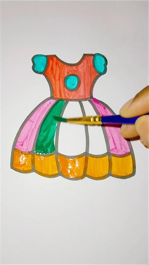 Colorful Barbie princess dress.. #barbie #art #princess #drawing #coloring #painting #kidsvideo