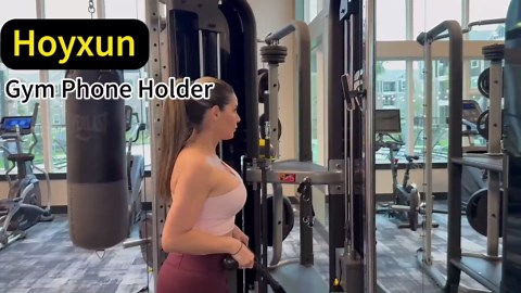 Magnetic Phone Holder for Gym, 360° Adjustable | Gym Phone Mount with Strong Magnet Base, Compatible with All Smartphones