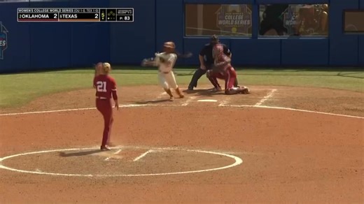 3.6K views · 45 reactions | OU Softball fell to Texas 4-2, marking the first time the Longhorns have defeated the Sooners in the Women’s College World Series. OU Nightly Sports Reporter Chris Holman has the story. | OU Nightly | Facebook