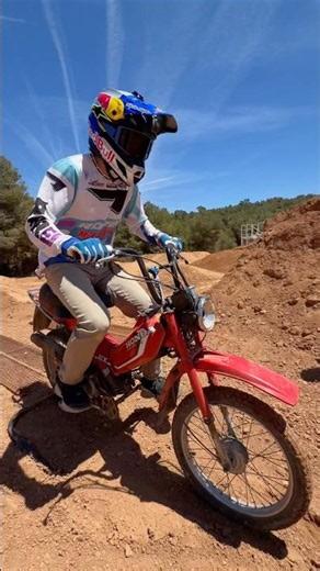Hitting SX Whoops on a 1980’s PX50 Moped