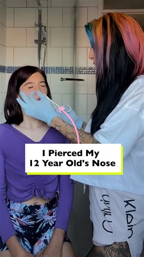 284K views · 497 reactions | I pierced my 12 year old's nose and the school is not happy  | Four Nine Looks | Facebook