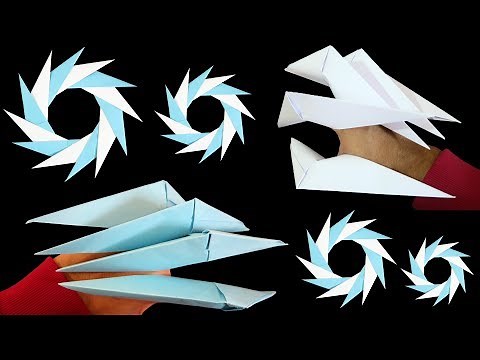 Origami Easy - How to make Dragon Claws & Paper Ninja Star (EASY TUTORIAL)