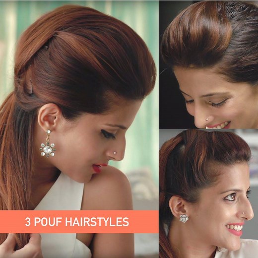 The perfect pouf adds a touch of class to any hairstyle. Here are 3 easy-to-create hairstyles with a pouf, to suit any occassion. | Glamrs