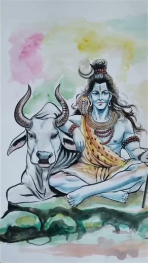 #short #tutorial #drawing #painting #shiva Drawing Painting Shiva