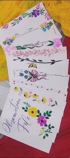 10 Easy Border Designs/ Easy Border Designs/ Project Work Designs/Corner and Side Border Designs