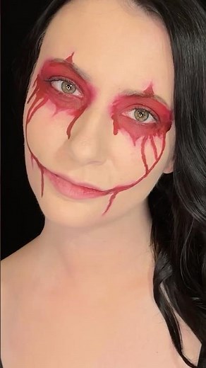 The Crow Eric Draven Inspired Crying Red Tears Face Paint Halloween Makeup Look Tutorial