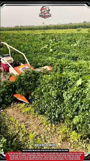 Tractor Harvesting Machine Lifting 800 kg Crops During Farm Field Work