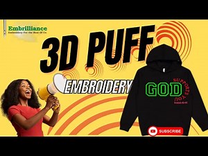 HOW TO STITCH 3D EMBOSSED PUFF EMBROIDERY on a HOODIE