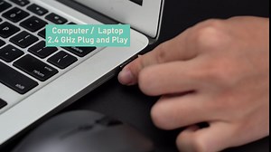 Wireless Keyboard Mouse Combo, Compact Quiet Full Size Keyboard with Numeric Keypad 2.4ghz Ultra-Thin Design for Laptop Windows Computer Desktop Mac PC Notebook