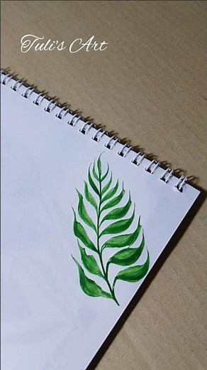 Easy Leaf Painting for Beginners | Simple Acrylic Art Tutorial 🍂 #shorts#youtubeshorts #funny