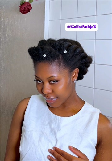 Cute easy flat twist bridal hairstyle tutorial