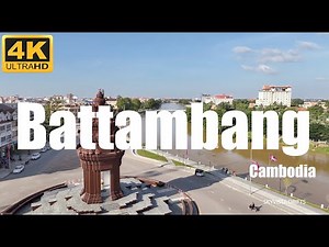 Battambang Provincial Hall - Cambodia - Drone 4K UHD