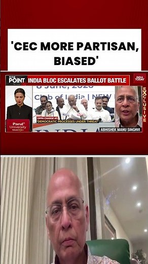 Abhisekh Singhvi Slams Election Commission & CEC | INDIA Bloc | Opposition | EC | Politics