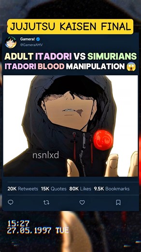 ADULT ITADORI vs SIMURIANS | ITADORI uses BLOOD MANIPULATION 😱☠️ | #jujutsukaisen #edit #jjk #anime