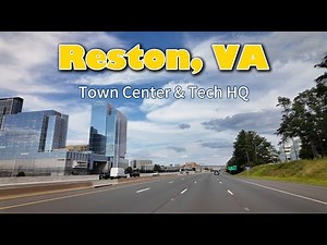 4K Driving Tour of Reston, Virginia | Town Center, Tech Headquarters & Toll Road 267