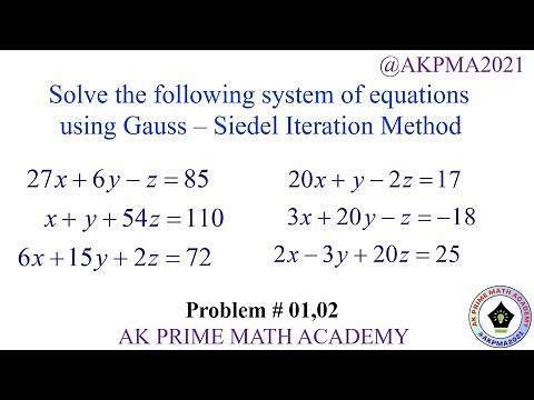 Solving system of equations using Gauss - Siedel iteration method #matrices #jntua #iterativemethod