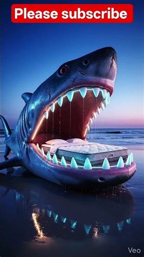 Shark Bed Closes Its Mouth While Boy Sleeps 😴🦈 | Unreal AI Cinematic Scene #iclone